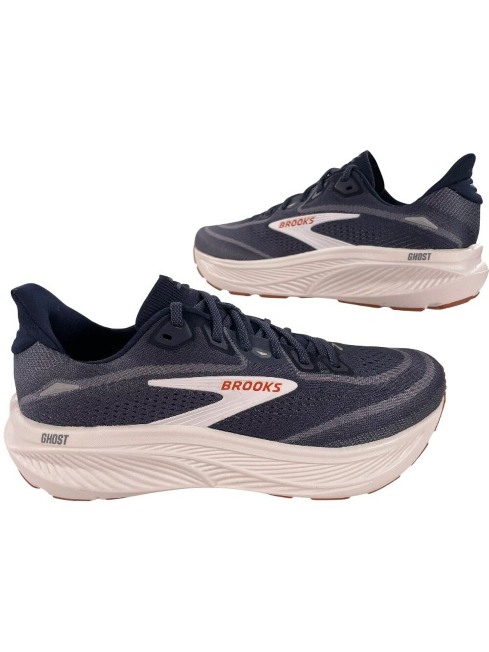 Brooks Ghost 18 Shoes Athletic Running Navy Blazer/Red Earth Men's Size 10 NEW